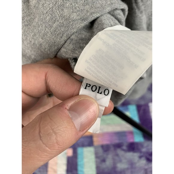 Polo Ralph Lauren Golf Sweater Mens Medium Gray Quarter Zip Logo Preppy Outdoor - Picture 5 of 10